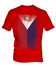 Saint Martin Faded Flag Mens T-Shirt