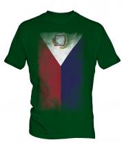 Saint Martin Faded Flag Mens T-Shirt