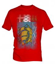 Saint Pierre And Miquelon Faded Flag Mens T-Shirt