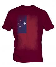 Samoa Faded Flag Mens T-Shirt
