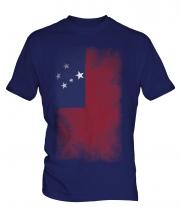 Samoa Faded Flag Mens T-Shirt