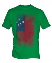Samoa Faded Flag Mens T-Shirt