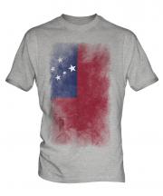 Samoa Faded Flag Mens T-Shirt