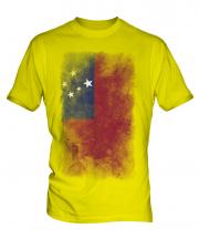 Samoa Faded Flag Mens T-Shirt