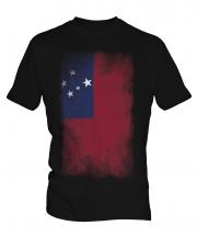 Samoa Faded Flag Mens T-Shirt