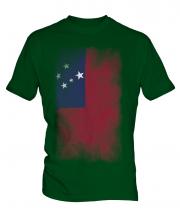 Samoa Faded Flag Mens T-Shirt