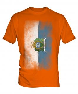 San Marino Faded Flag Mens T-Shirt