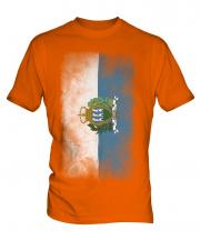 San Marino Faded Flag Mens T-Shirt