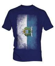 San Marino Faded Flag Mens T-Shirt