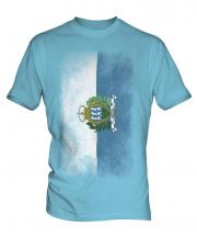 San Marino Faded Flag Mens T-Shirt
