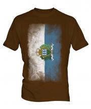 San Marino Faded Flag Mens T-Shirt