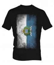 San Marino Faded Flag Mens T-Shirt