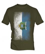 San Marino Faded Flag Mens T-Shirt
