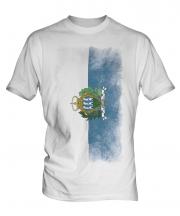 San Marino Faded Flag Mens T-Shirt