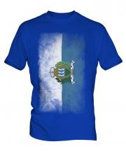 San Marino Faded Flag Mens T-Shirt