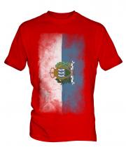 San Marino Faded Flag Mens T-Shirt