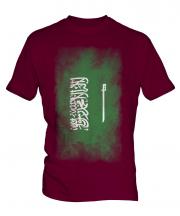 Saudi Arabia Faded Flag Mens T-Shirt
