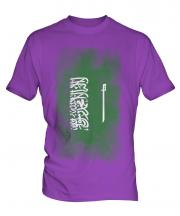 Saudi Arabia Faded Flag Mens T-Shirt