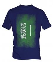 Saudi Arabia Faded Flag Mens T-Shirt