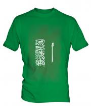 Saudi Arabia Faded Flag Mens T-Shirt