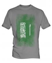 Saudi Arabia Faded Flag Mens T-Shirt