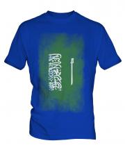 Saudi Arabia Faded Flag Mens T-Shirt