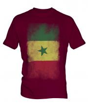 Senegal Faded Flag Mens T-Shirt