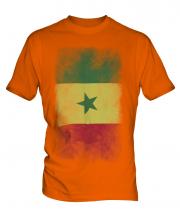 Senegal Faded Flag Mens T-Shirt