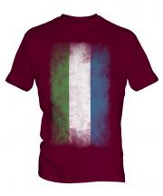Sierra Leone Faded Flag Mens T-Shirt