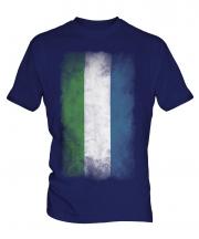 Sierra Leone Faded Flag Mens T-Shirt