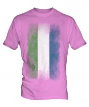 Sierra Leone Faded Flag Mens T-Shirt