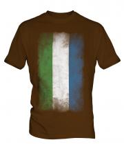 Sierra Leone Faded Flag Mens T-Shirt
