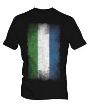 Sierra Leone Faded Flag Mens T-Shirt