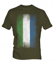 Sierra Leone Faded Flag Mens T-Shirt