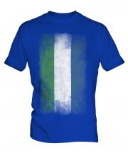 Sierra Leone Faded Flag Mens T-Shirt
