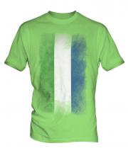 Sierra Leone Faded Flag Mens T-Shirt