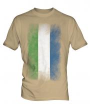 Sierra Leone Faded Flag Mens T-Shirt