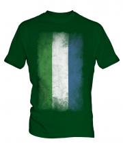 Sierra Leone Faded Flag Mens T-Shirt