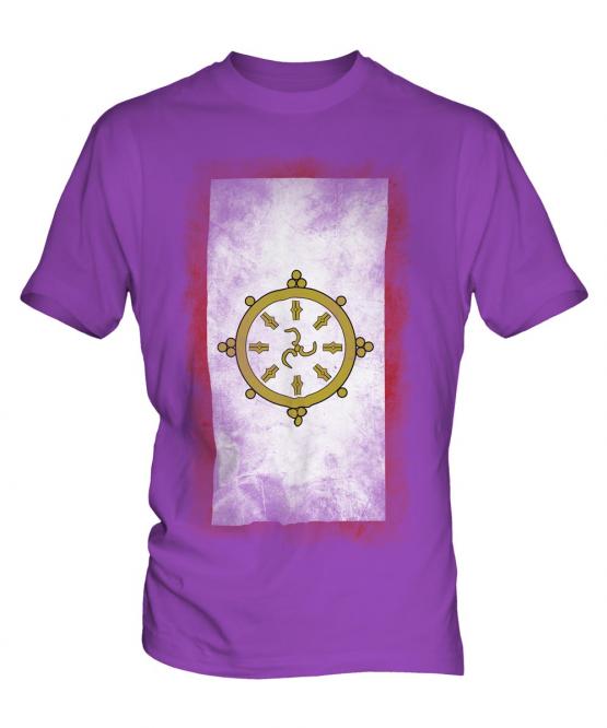 Sikkim Faded Flag Mens T-Shirt