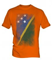 Solomon Islands Faded Flag Mens T-Shirt
