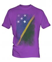 Solomon Islands Faded Flag Mens T-Shirt
