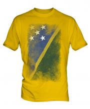Solomon Islands Faded Flag Mens T-Shirt