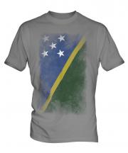 Solomon Islands Faded Flag Mens T-Shirt