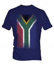 South Africa Faded Flag Mens T-Shirt