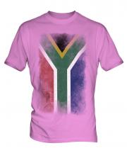 South Africa Faded Flag Mens T-Shirt