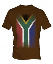South Africa Faded Flag Mens T-Shirt