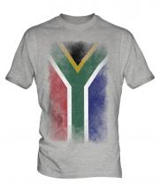 South Africa Faded Flag Mens T-Shirt