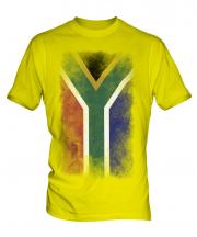 South Africa Faded Flag Mens T-Shirt