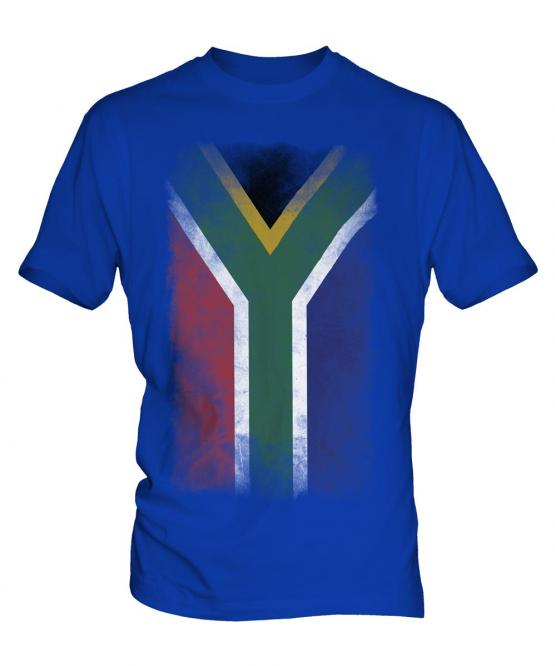 South Africa Faded Flag Mens T-Shirt