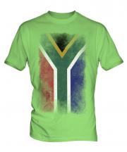 South Africa Faded Flag Mens T-Shirt